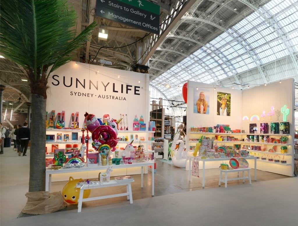 Sunnylife exhibition stand at Top Drawer