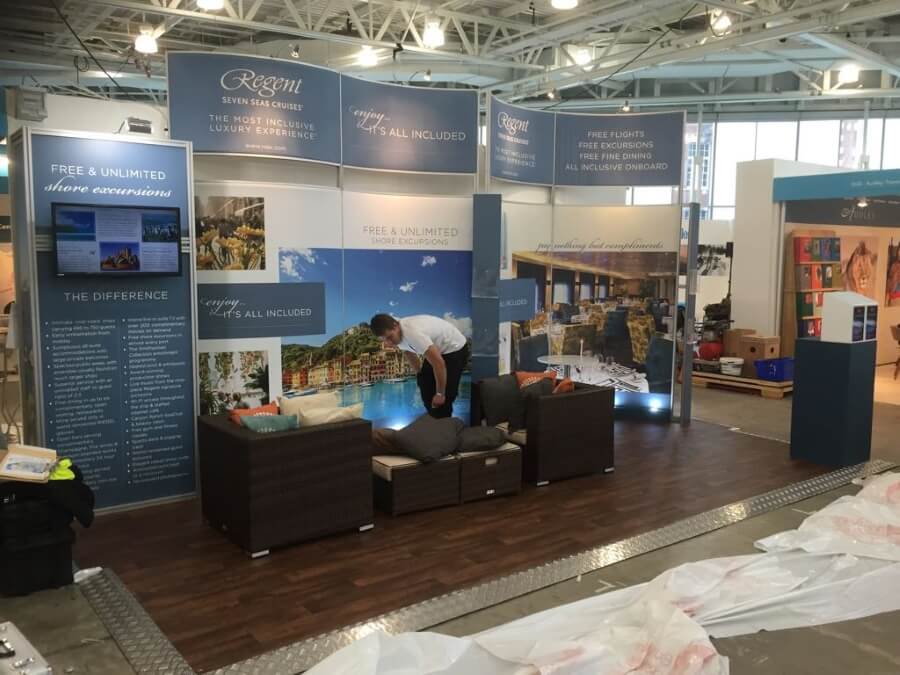 luxury travel fair exhibition stand - regent seven seas