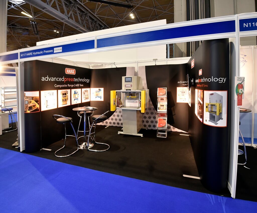 Advanced Engineering exhibition stand - Hare Hydraulic Presses