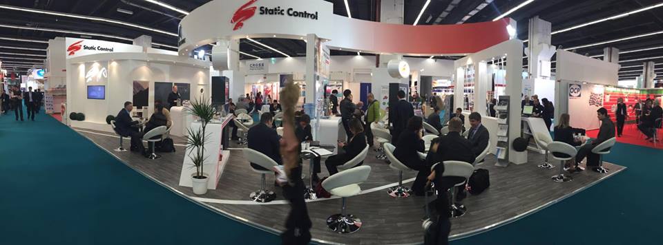 exhibition stand at paperworld for static control
