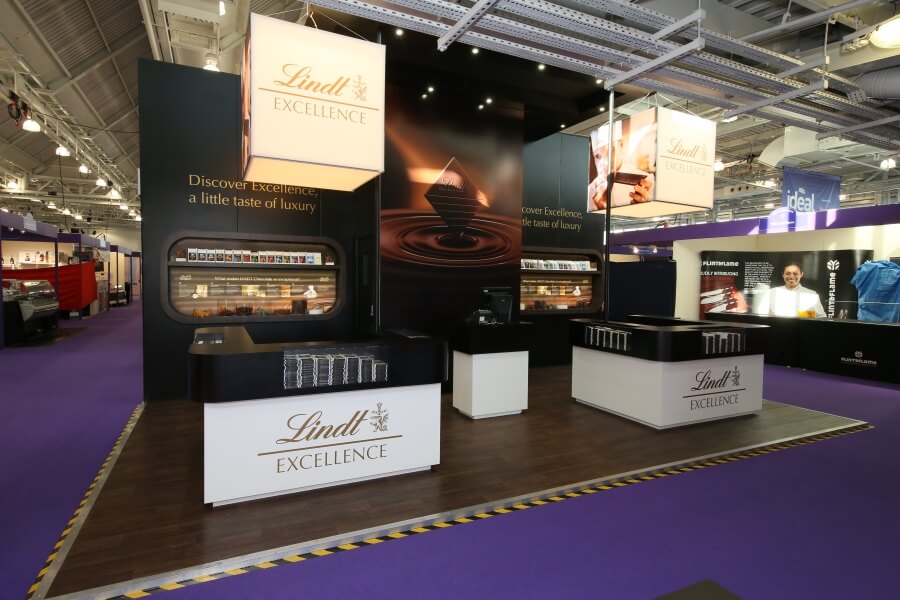 independent hotel show exhibition stand - lindt chocolate