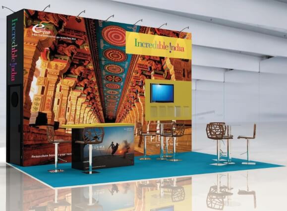 india tourism board exhibition stand design