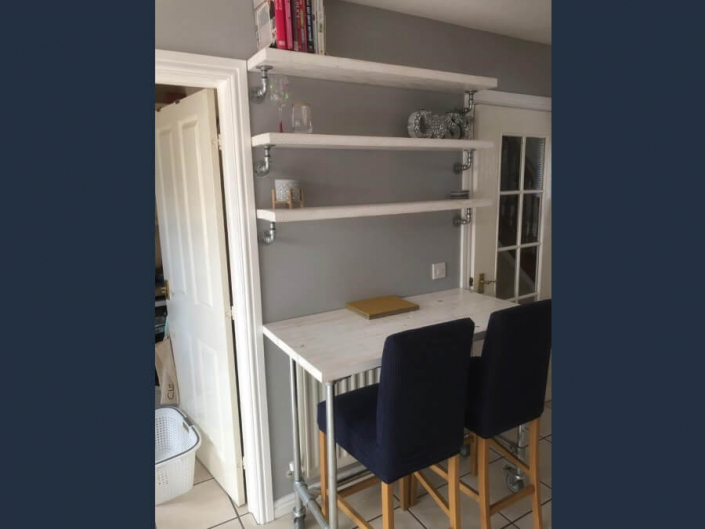 Bespoke breakfast table and shelving