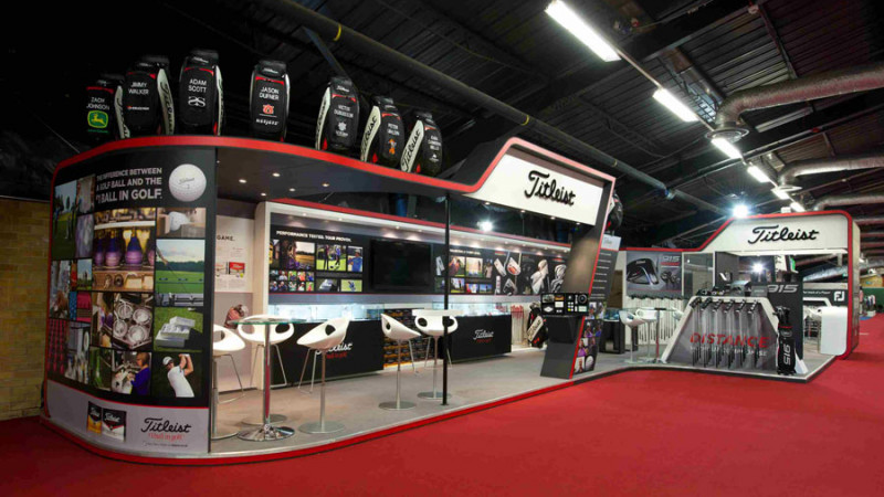 Exhibition stand for Acushnet at Golf Trade Show Exhibition stand for Acushnet