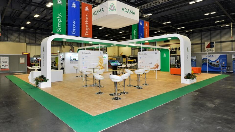 Exhibition stand for ADAMA at Croptec Exhibition stand for ADAMA