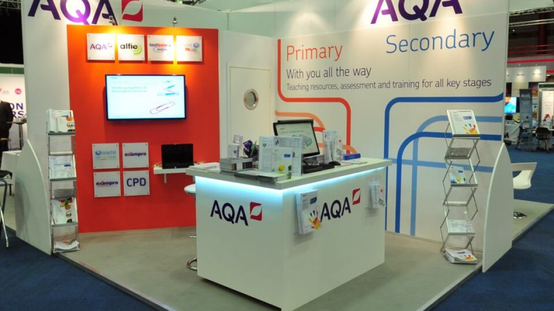 Exhibition stand for AQA at Annual Leadership Exhibition stand for AQA