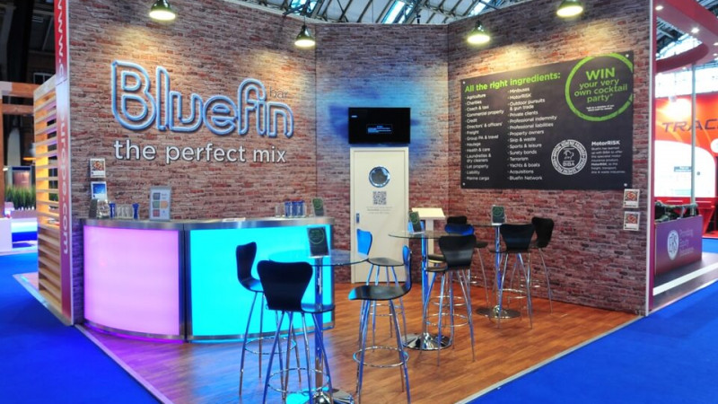 Exhibition stand for Bluefin at BIBA Exhibition stand for Bluefin