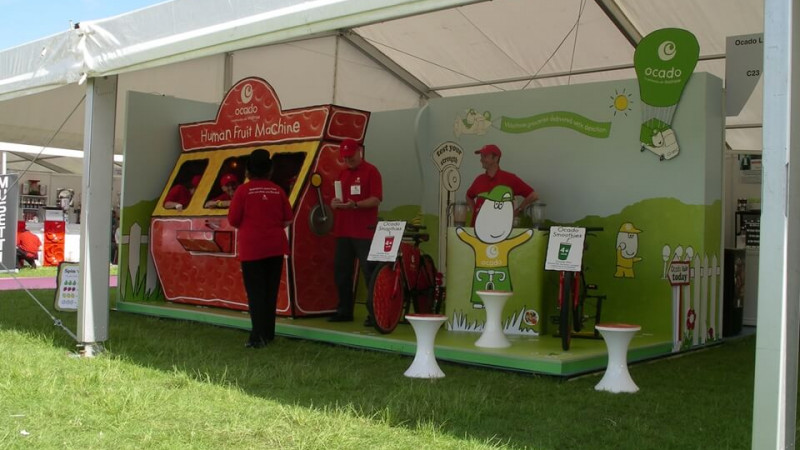 Exhibition stand for Ocado at Taste of London Exhibition stand for Ocado