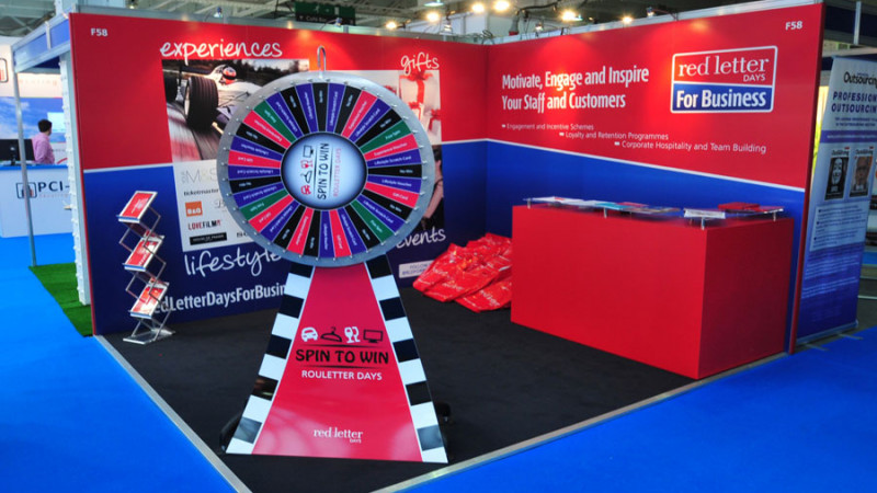 Exhibition stand for Red Letter Days at Marketing Week Live Exhibition stand for Red Letter Days