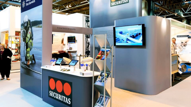 Exhibition stand for Securitas at Emergency Services Show Exhibition stand for Securitas