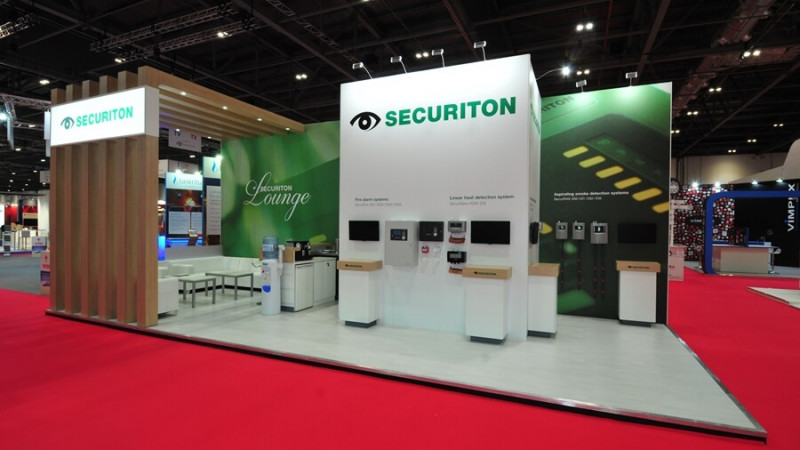 Exhibition stand for Securiton at FIREX