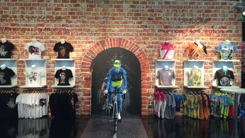 Close-up of exhibition stand for Screenworks at PPE Exhibition stand for Screenworks