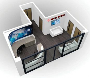 Reception design for Nippon Express - Front view