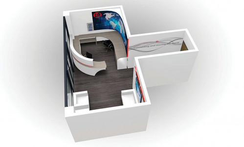 Reception design for Nippon Express - Side view