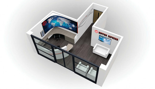 Reception design for Nippon Express - Front view 2