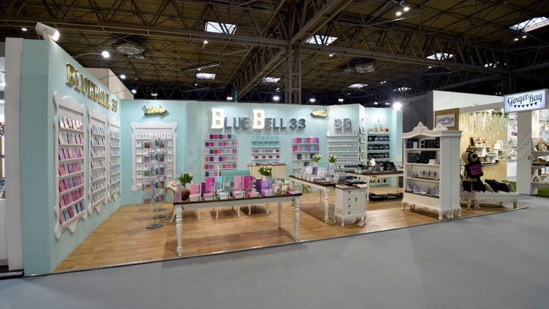 Spring Fair exhibition stand - Bluebell 33