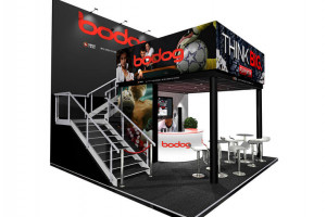 5 x 4 double deck exhibition stand design for Symbolis