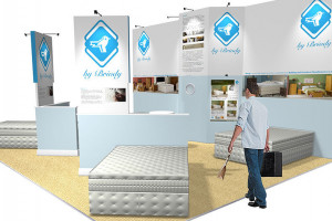 8 x 6 exhibition stand design for Briody Beds