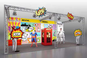 Exhibition stand design for Screenworks