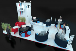 Exhibition stand design 9m x 6m - Iris