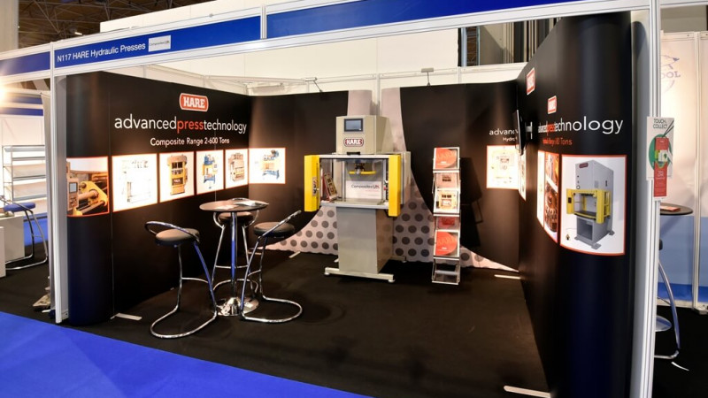 Advanced Engineering exhibition stand - Hare Hydraulic Presses