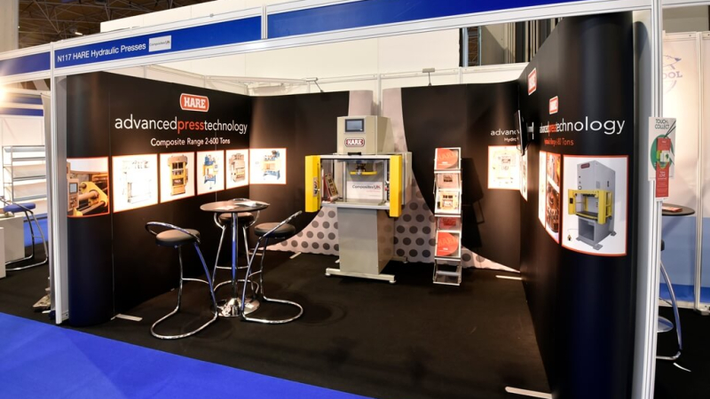 Advanced Engineering exhibition stand - Hare Hydraulic Presses