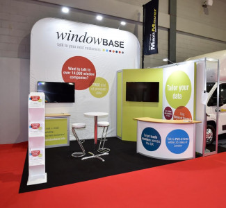 linx modular exhibition stand at fit show - windowbase