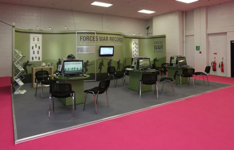 8m x 5m Linx modular exhibition stand - Forces War Records
