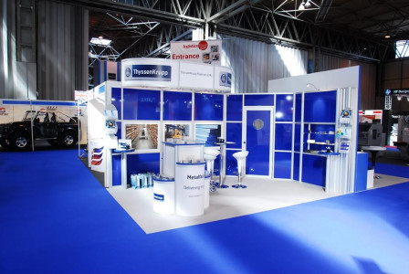 5m x 3m modular exhibition stand - ThyssenKrupp