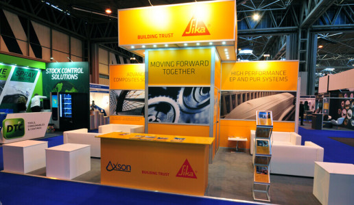 Modular exhibition stand hire - Sika Axson